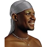1 Pack Silk Durag for Men and Women Gift Set, Silky Satin Do Rag