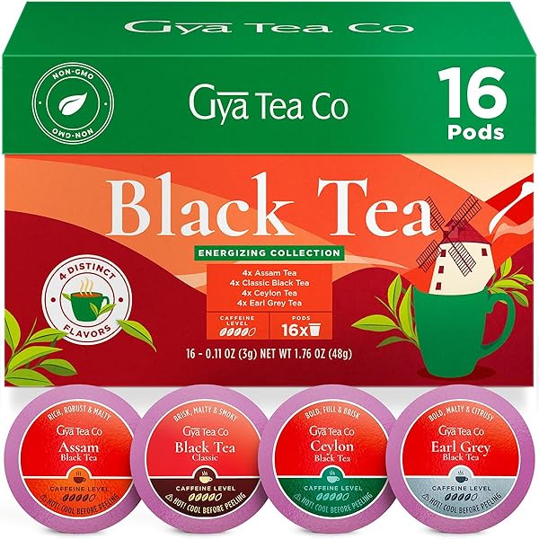 GYA TEA CO CAFFEINATED BLACK TEA POD VARIETY...