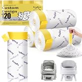 120 Count Cat Litter Box Bags Compatible with PetPivot AutoScooper 11/12 | Heavy Duty Automatic Cat Litter Bags Liners with Drawstring, Fit Similar Open Top Self Cleaning Litter Box, 25.19" x 11.8"
