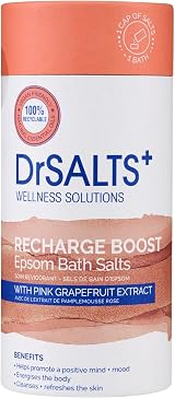 DrSALTS+ Recharge Boost Epsom Salts Pink Grapefruit 750g vegan Cruelty Free