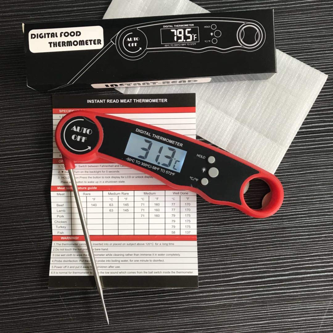 Cork & Cue Termómetro digital de alimentos de lectura instantánea ...