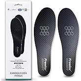 Freeior Carbon Fiber Insole 1 Pair, for Turf Toe Hallux Rigidus Limitus Pain Relief and Foot Fractures Recovery, Rigid Thin Plate Orthotics Shoe Inserts for Men Size 8.5-9 Women Size 9.5-10