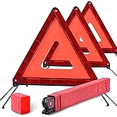 DSV Standard Emergency Triangles, Warning Triangles for Vehicles, Reflective Triangle, Safety Triangles with Case for Vehicle