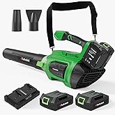 40V Leaf Blower Cordless, 620CFM Brushless Electric Leaf Blower Cordless with 2×5.0Ah Batteries and Charger, Battery Powered Leaf Blowers 4-Variable Speed & Turbo Mode Blowers for Lawn Care, Yard