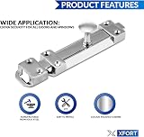 XFORT 2 Pack Polished Chrome Door Bolt Lock 100mm Surface Mounted Sliding Lock view 3