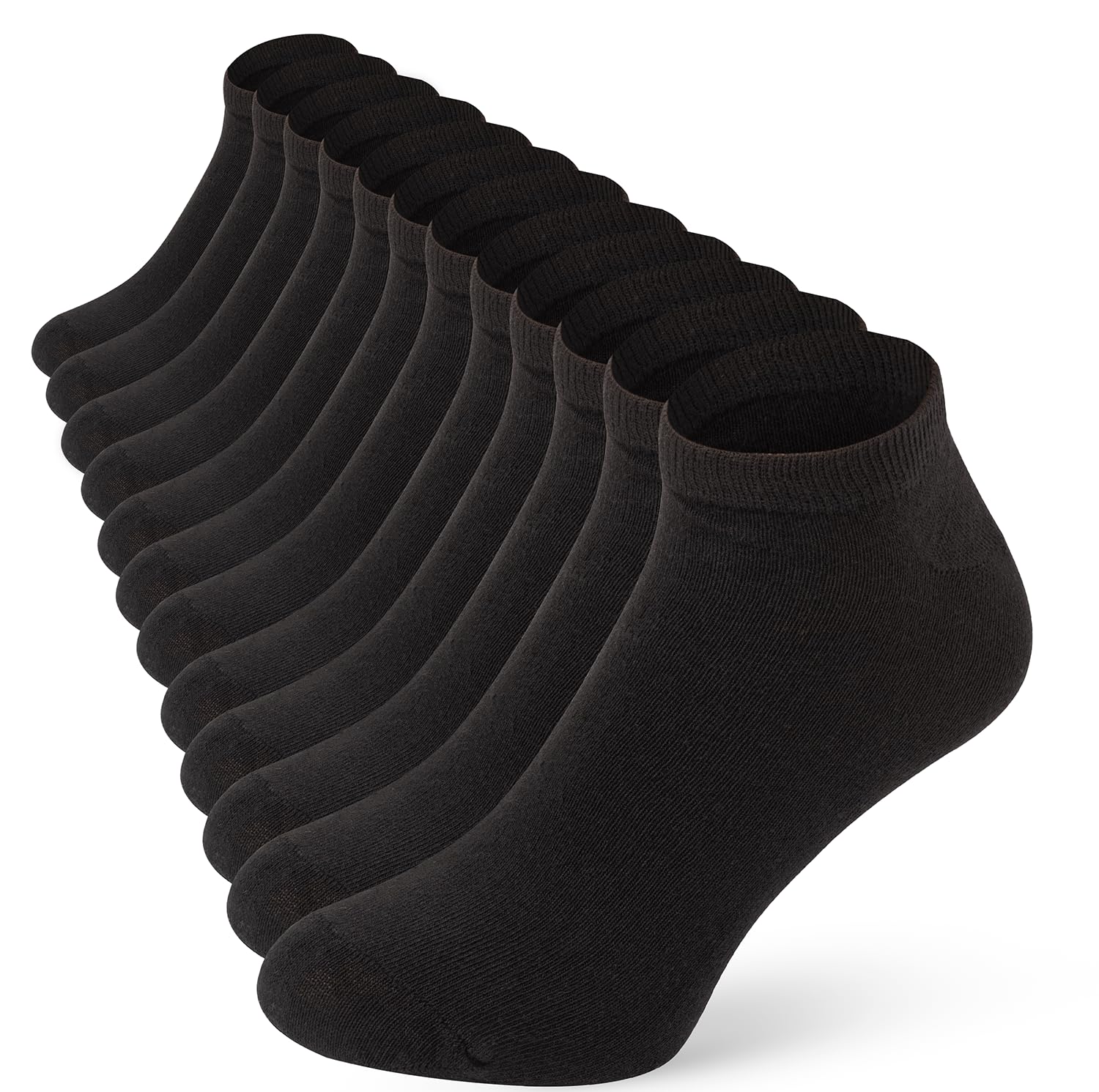 Bonjour 12 Pairs - Trainer Cotton Sports Ankle Socks for Men Women Breathable Durable Athletic Socks Running Socks - UK Size 6-11