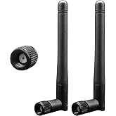 Rydocyee WiFi Antenna PC Bluetooth Antenna, WiFi 6 Dual Band 2.4Ghz 5Ghz 5.8Ghz 3dBi with RP-SMA Male (with No Pin) for Gaming Motherboard, RV Camera, Mini PCIE M.2 Wireless Card, Router -2 Pack