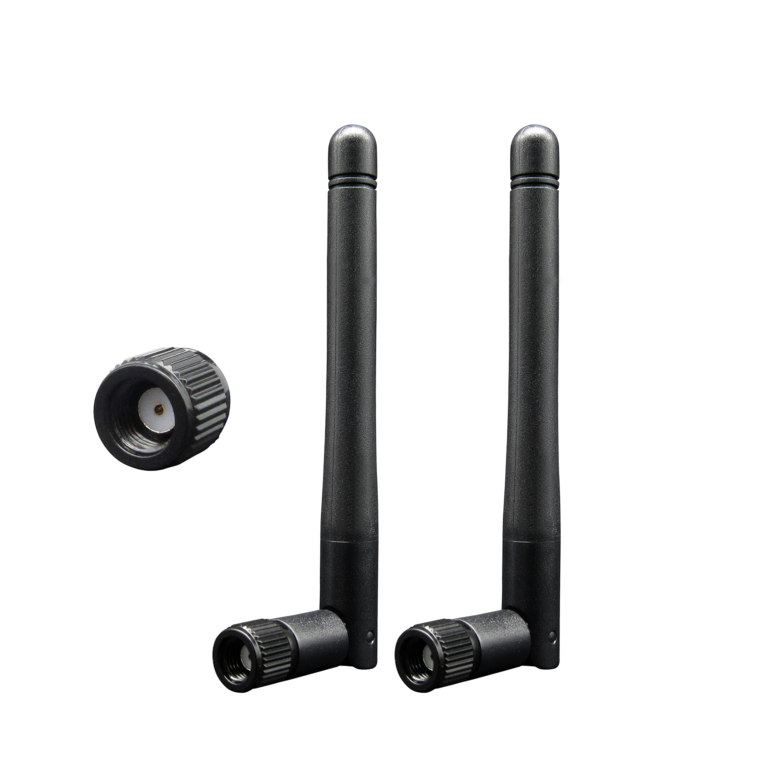 Photo 1 of WiFi Antenna Bluetooth Antenna for PC, Dual Band 2.4Ghz 5Ghz 5.8Ghz WiFi Card Antenna 3dBi with RP-SMA Male (with No Pin) for Gaming Motherboard, RV Camera, Mini PCIE M.2 Wireless Card, Router -2 Pack