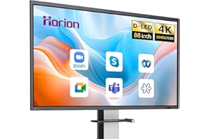 Horion 86" Smart Board 4k Interactive Display Digital Whiteboard with 48MP Camera Android 13 All in One 50-Point Multi-Touch Electronic Smart White Board for Classroom Office (with Wall Mount)