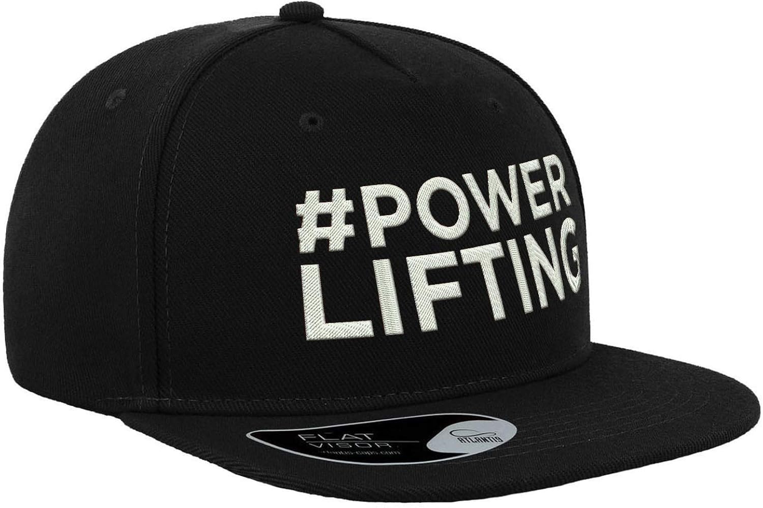 Powerlifting Workout Sport Body Building Embroidered Flat Visor Cap