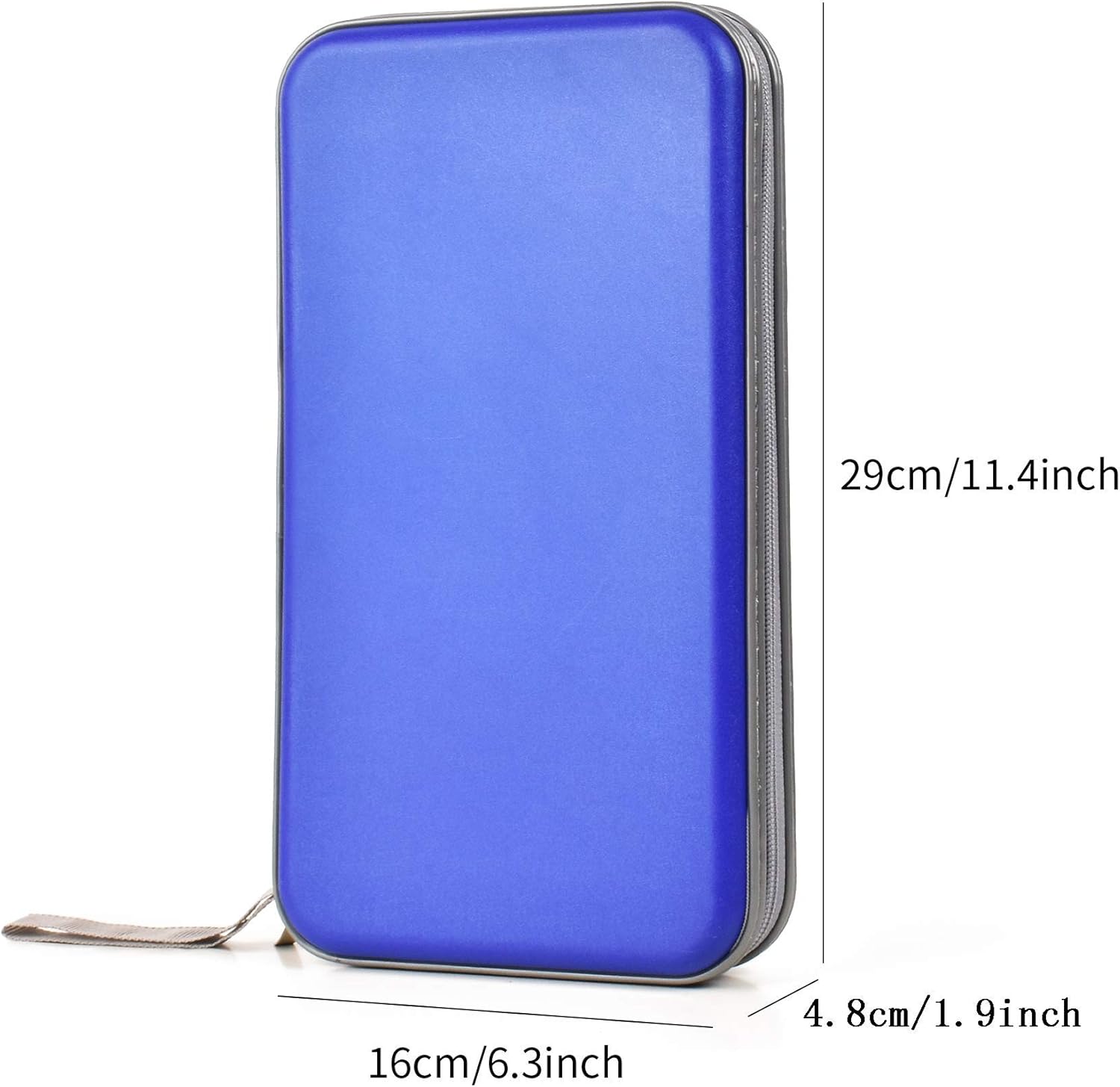 LUEYAO 80 Capacity Heavy Duty CD/DVD Wallet Binder, Car Interior Sun Visor 10 Disc CD Case, Storage, Bag, Holder, Booklet (Blue & Red): Electronics