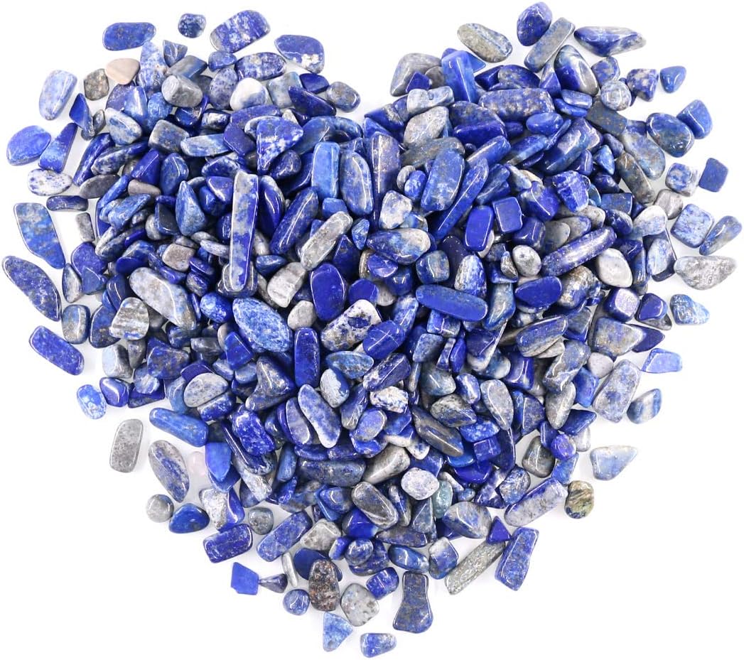 Hardscaping Materials - Swpeet 1 Pound Lapis Lazuli Small Tumbled Chips Stone Gemstone Chips Crushed Pieces Irregular Shaped Stones Crystal Chips Stone Perfect for Jewelry Making Home Decoration