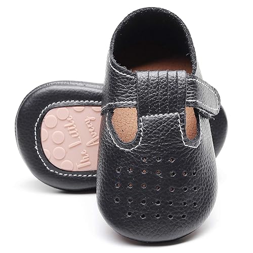 leather t strap baby shoes