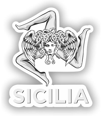 Car Sticker Moto Map Flag Vinyl Exterior Wall Decal Macbbook Sicily Sicilia For Motocross Racing Laptop Helmet Trunk Walls Refrigerator5991