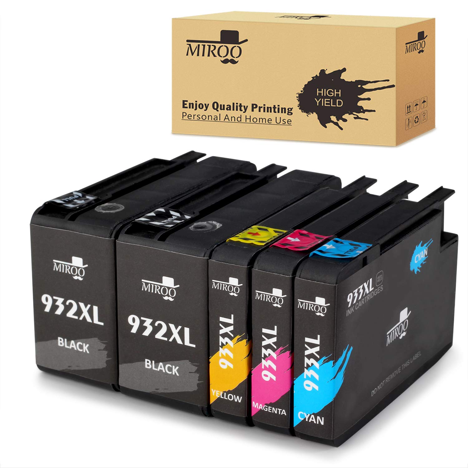 MIROO Compatible Ink Cartridge Replacement for HP 932 933 XL Combo(2