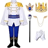 RuuYiicoco Boys Prince Charming Costume Cosplay Dress-Up Medieval Royal King Outfits for Kids