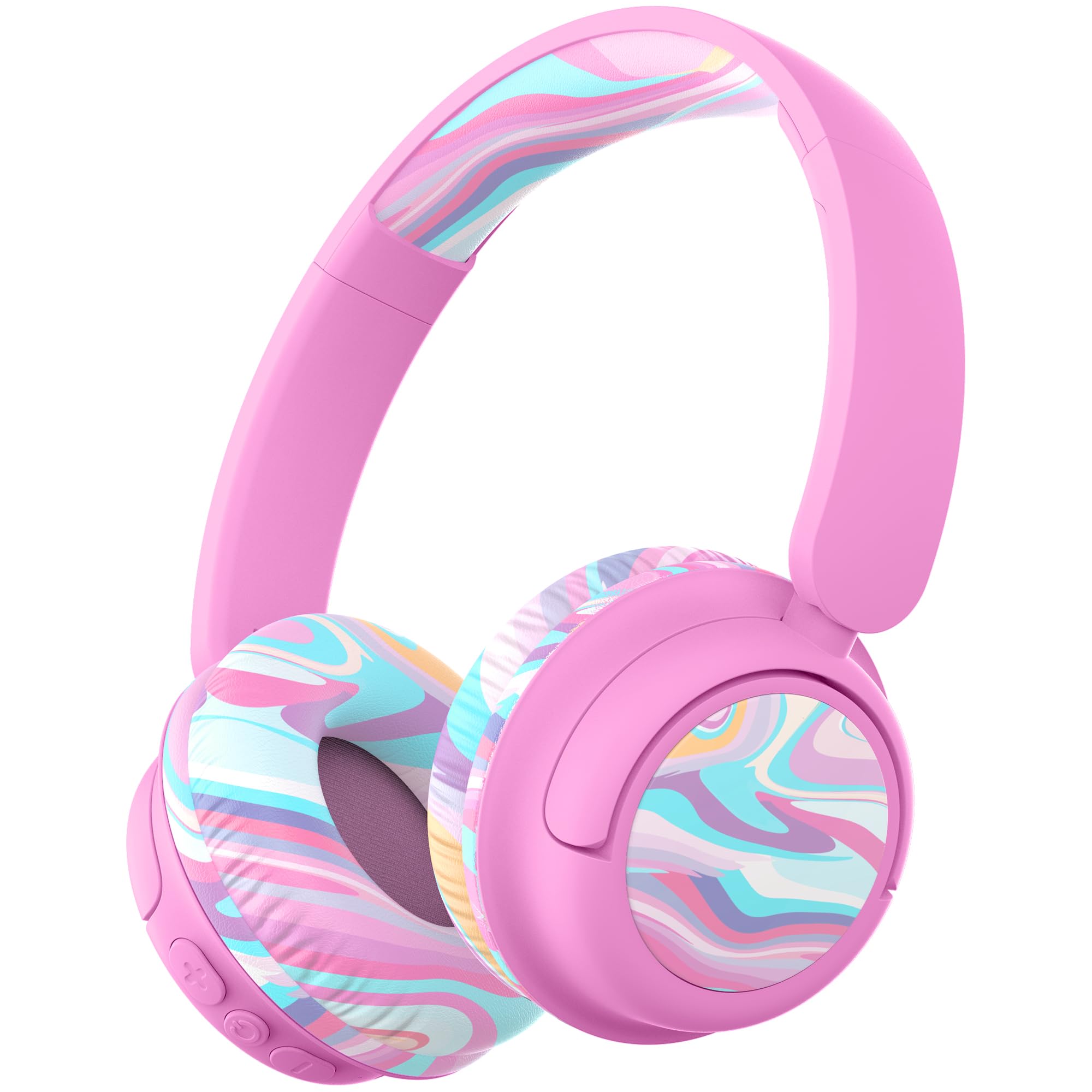 iClever BTH22 Kids Bluetooth Headphones for Toddler Travel, 60H Play Time