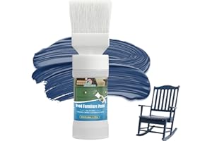 NEWALLENCE Wood Furniture Paint for Cabinets, Doors, Tables, Chairs and Dressers All In One Refinishing Matte Wood Paint Kit Water-Based No Need Prime No Varnish Easy to Use 6.35oz-1 Pack (Navy Blue)