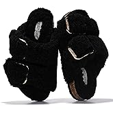 Project Cloud 100% Genuine Leather Kids Sandals - Natural Cork Footbed Non-Slip Slides for Kids - Lightweight Boys & Girls Sandals - Water-Resistant Girls & Boys Sandals