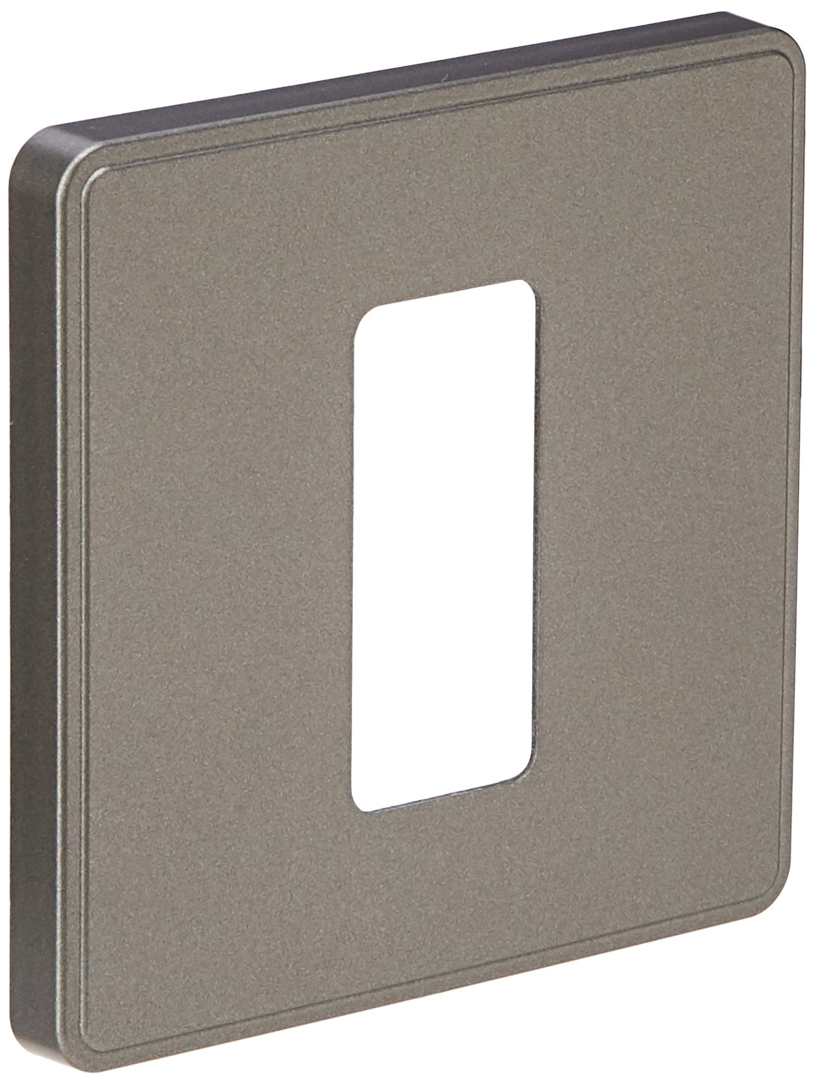 MK Dimensions 1 Gang 20A Large Rocker Switch Dark Silver Synthetic Finish Frontplate