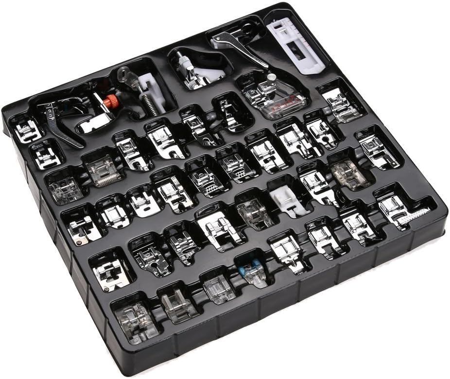 ele ELEOPTION Sewing Machine Kit (LSL-111-0001), 42PCS Multifunctional Crowfoot Presser Feet Accessories for Brother Singer - Image 3