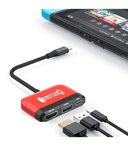 GKEAPZA Switch Dock for Nintendo Switch/OLED Switch, 3-in-1