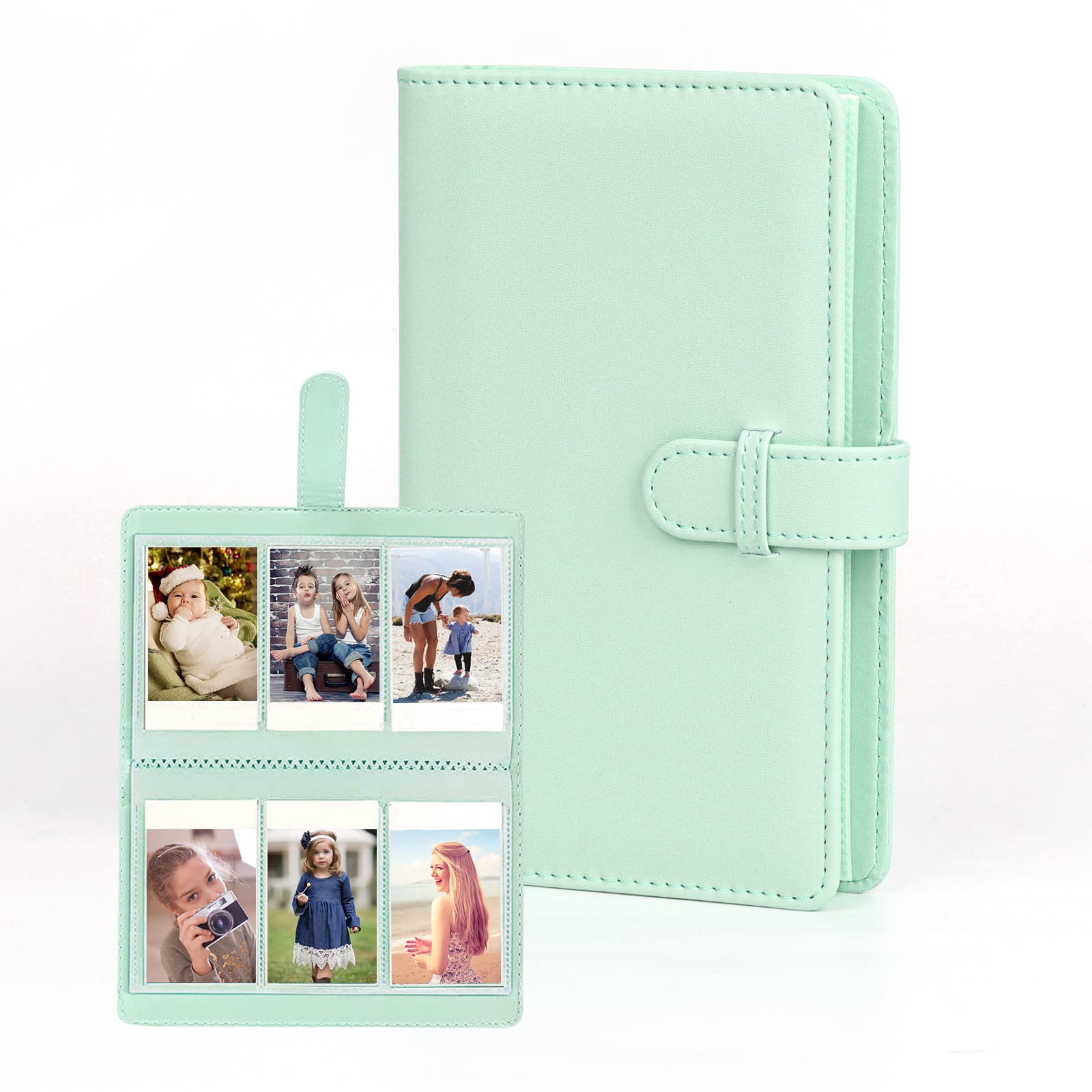 Easy Hood Instax Mini Photo Album, Kpop Photocard Binder, 108 Pockets for Fujifilm Instax Mini EVO/12/11/8/9/7s/25/70/90 Mint Zip Instant Camera Printer, Polaroid Photo Album Memory Book, Green