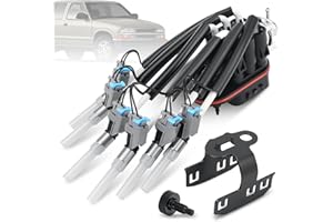 REENKEY Spider Fuel Injectors Assembly with Bracket FJ503 Compatible with V6 4.3L Chevrolet Astro,Blazer,Express 1500/2500,S10,Silverado 1500;GMC K1500,Jimmy,Safar,Savana 1500/2500,Sierra 1500,Sonoma