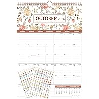 Calendar 2026-2027, Mokani Large Monthly Wall Calendar 2026 Jan.2026 to Jun.2027 (12" x 17"), 18 Months Fridge Planner with P