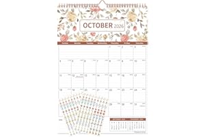 Calendar 2026-2027, Mokani Large Monthly Wall Calendar 2026 Jan.2026 to Jun.2027 (12" x 17"), 18 Months Fridge Planner with P
