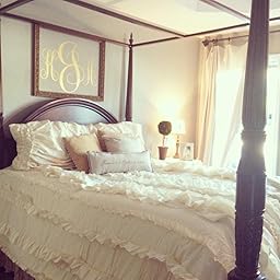 Amazon.com: Lush Decor Belle 4 Piece Comforter Set, King, Ivory ... Amazon.com: Lush Decor Belle 4 Piece Comforter Set, King, Ivory ... - review image
