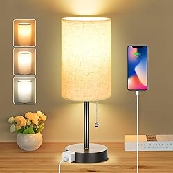 Dott Arts Table Lamp for Bedroom, 3-Color Bedside
