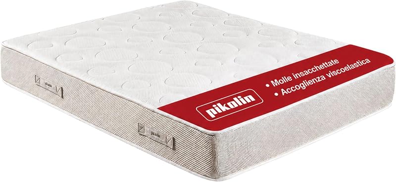 Materasso Matrimoniale 150 x 200 cm Memory Foam Altezza 28 cm Materasso Ortopedico Premium Nucleo Molle Insacchettate Extra Comfort Doppia Faccia Trattamento Igienico Antiacaro