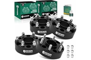 YHTAUTO 6x5.5 Hubcentric Wheel Spacers 2 inch Fits Chevy, GMC, Cadillac Models, Silverado, Sierra, Tahoe, Yukon, Forged 6x139.7mm Tire Spacers 50mm with M14x1.5 Studs 78.1mm Hub Bore 4PCS, Black
