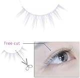 Kare & Kind White False Eyelashes - Natural Lightweight 2 Pairs for Cosplay view 2