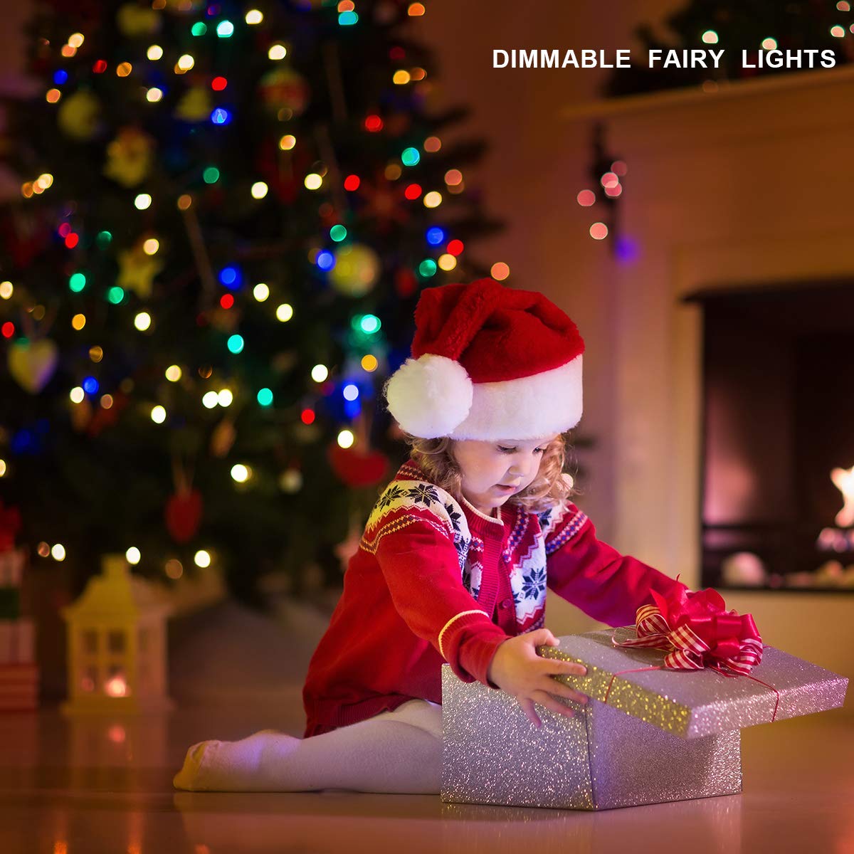 HSicily USB LED Fairy String Lights 8 Modes 120 LEDs 40Ft Starry Lights Plug in Remote Control Timer Christmas Party Holiday Wedding Bedroom Indoor Outdoor Decor (Colorful)