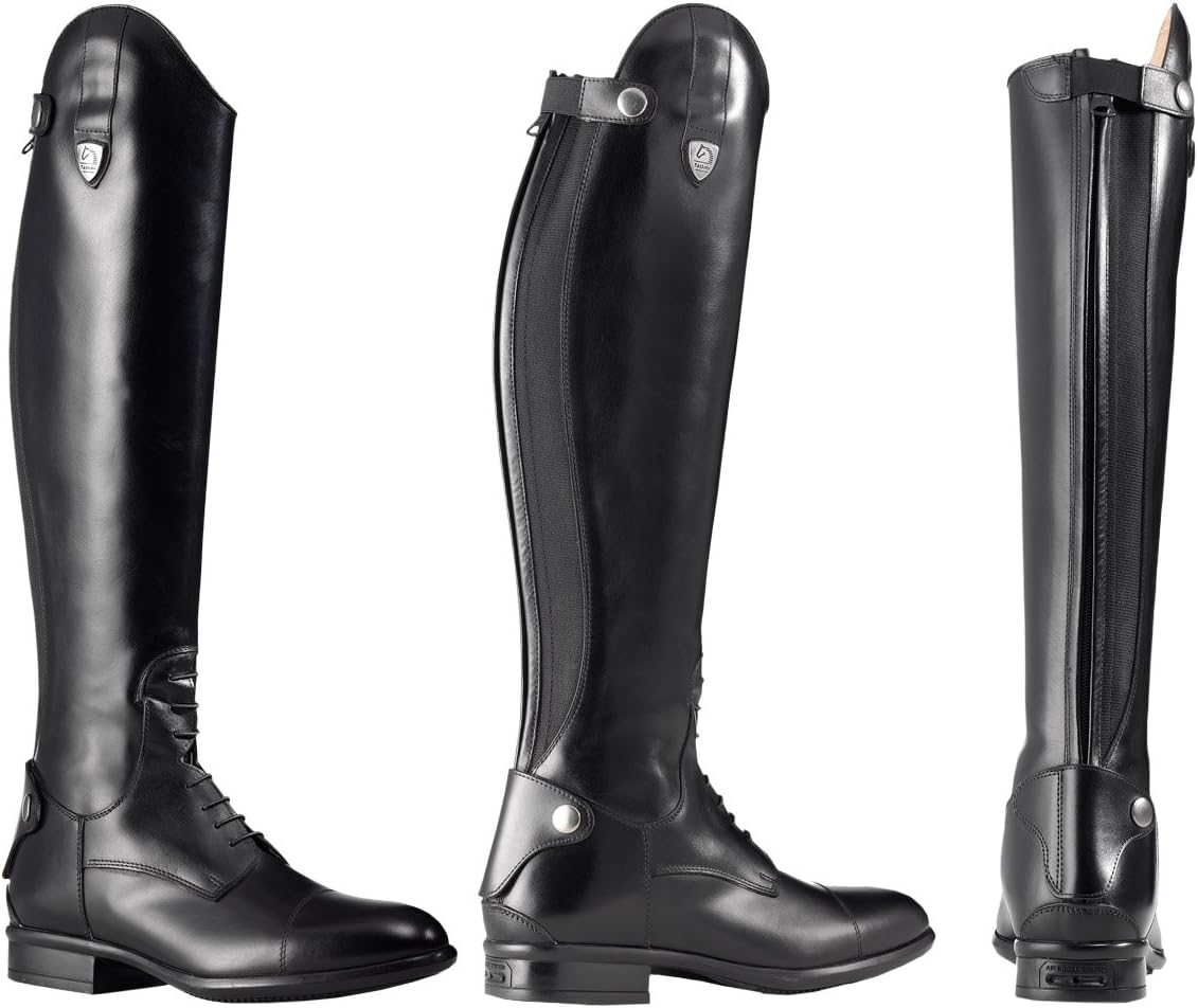 Boxer Laced Long Riding Tall Boots, M calf size