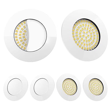 LED Einbaustrahler 6er Set Weiß von Scandinavian home | LED Spot Deckeneinbauleuchte ultra flach Badezimmer geeignet | 5W 500