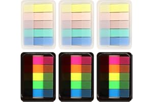 600 Pieces Sticky Index Tabs Page Flags, ALOTCHE Transparent Sticky Notes with Box Book Sticky Tabs for Annotating Books Page Marks Bookmarks Classify File