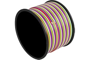 DOAUTO Enough Long 100FT, Enough 14AWG 6 Way Bonded Trailer RV Camper Towing Boat Wiring Harness, Primary 6-Wire CCA Trailer RV Wire, for All Basic Wiring Needs(Red, Blue, Green, Yellow, Brown, White)