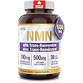Herba NMN Supplement with Resveratrol – 500mg + 100mg | 100% Purity β-NMN & >99% Resveratrol | NAD Supplement Canada Made | N
