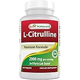 Best Naturals L-Citrulline 2000mg/Serving - Non-GMO - Gluten Free - 120 Tablets (120 Count (Pack of 1))