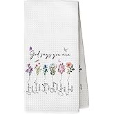 YLZlhb Christian Floral Kitchen Towels, God Says You are Floral Decorative Tea and Dish Towels, Inspirational Gifts for Women, Bible Verse Hand Towels for Bathroom Decor, 16x24 Inch