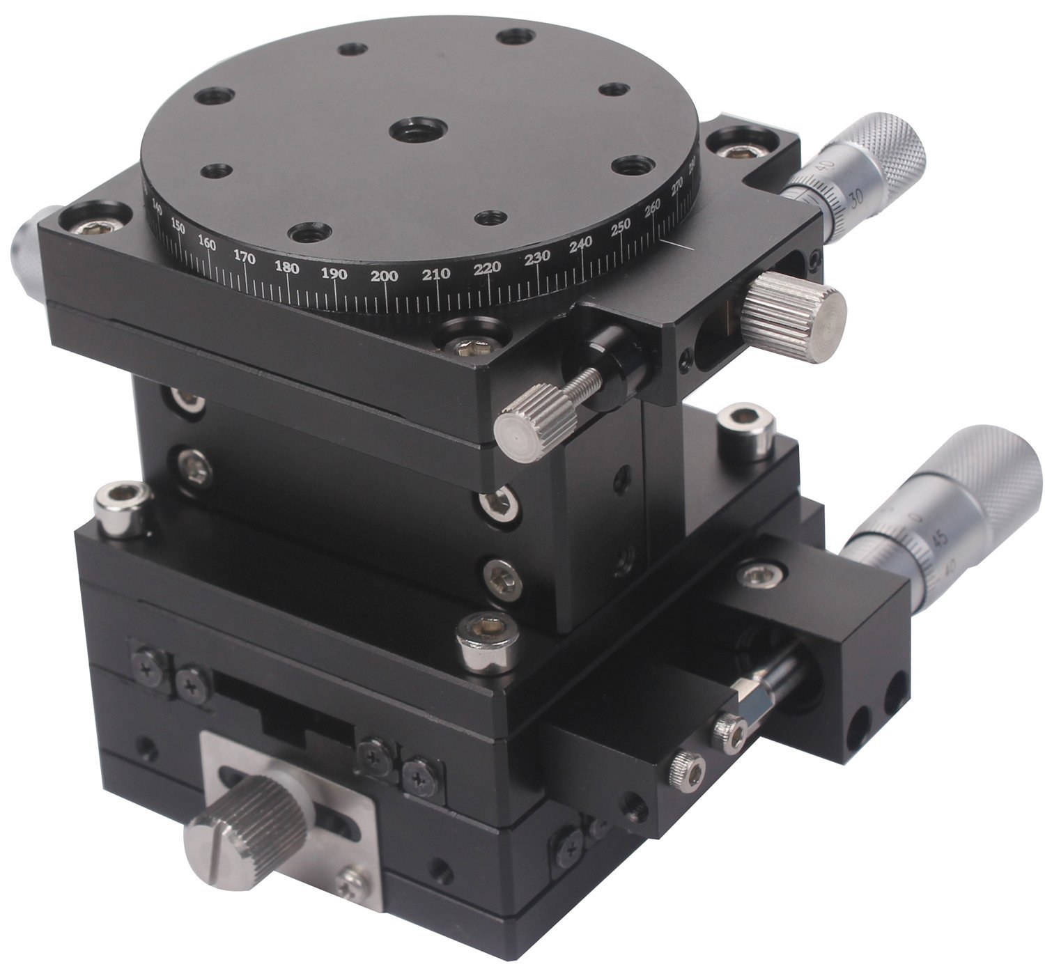 Tking 4Axis XYZR Trimming Platform Manual Linear Stage Bearing Tuning