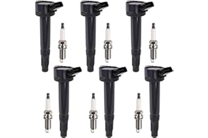 HCHENUP Set of 6 Ignition Coils UF487 & Spark Plugs 6619 Compatible with Toyota Sienna Avalon Camry Highlander Rav4 Venza For Lexus RX350 IS350 ES350 3.5L 4.0L V6 2007 2008 2009 2010 2011 2012 2013 2014 2015