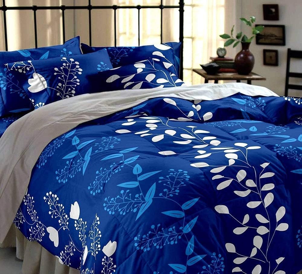 Panipat Textile Hub Microfibre Cotton 144 TC Bedsheet (Standard_Gold)