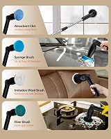 Leebein Electric Spin Scrubber Cordless Long Handle 8 Brush Heads 2 Speeds view 7