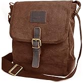 TOPWOLFS Canvas Messenger Bag Small Crossbody Bag Casual Travel Working Tools Bag Shoulder Bag Hold Phone Handset Anti Theft | Small, Casual, Travel, Working Tools Bag, Hold Phone, Handset
