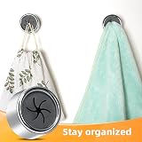 Alyvisun 6Pcs Self-Adhesive Tea Towel Holders Round Hooks No Drilling view 6