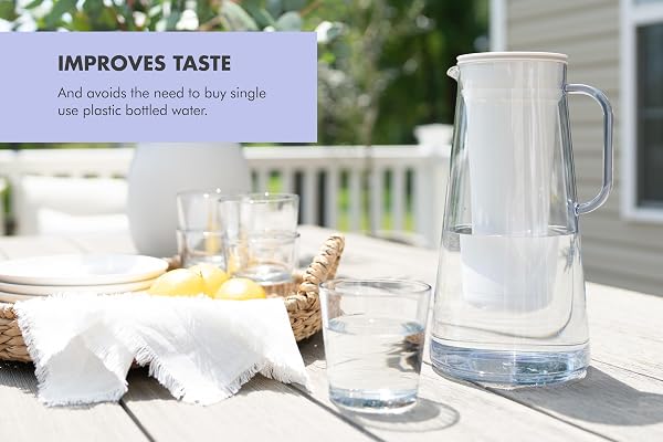 LIFESTRAW HOME – WATER FILTER PITCHER, 10-CUP, WISTERIA, BPA FREE DESIGNED FOR EVERYDAY PROTECTION AGAINST BACTERIA, PARASITES, MICROPLASTICS, LEAD, MERCURY, PFAS AND A VARIETY OF CHEMICALS